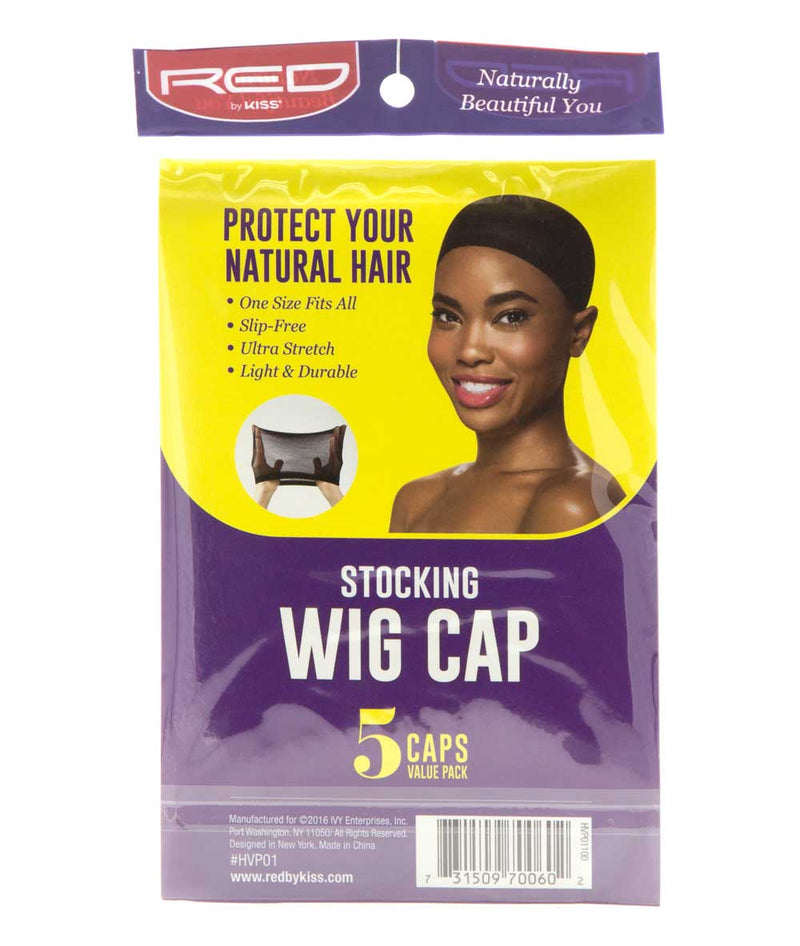 Red By Kiss Stocking Wig Cap 5 Caps 