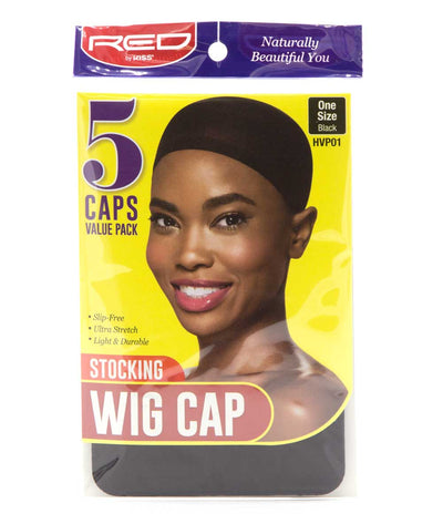 Red By Kiss Stocking Wig Cap 5 Caps #Hvp01 [Black]