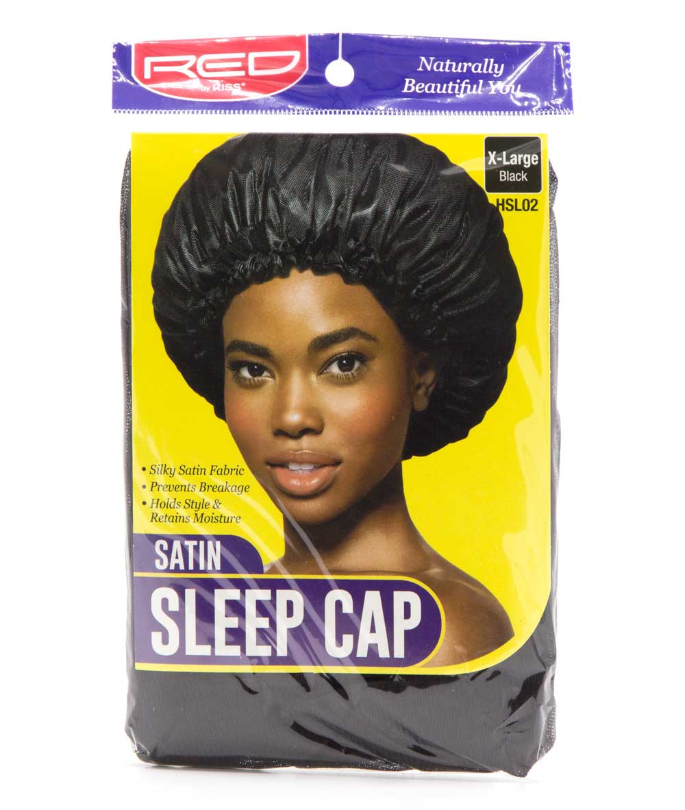 Red By Kiss X-Large Satin Sleep Cap #Hsl02 [Balck], ACCESSORIES JEWELRY FASHION - Cloré Beauty
