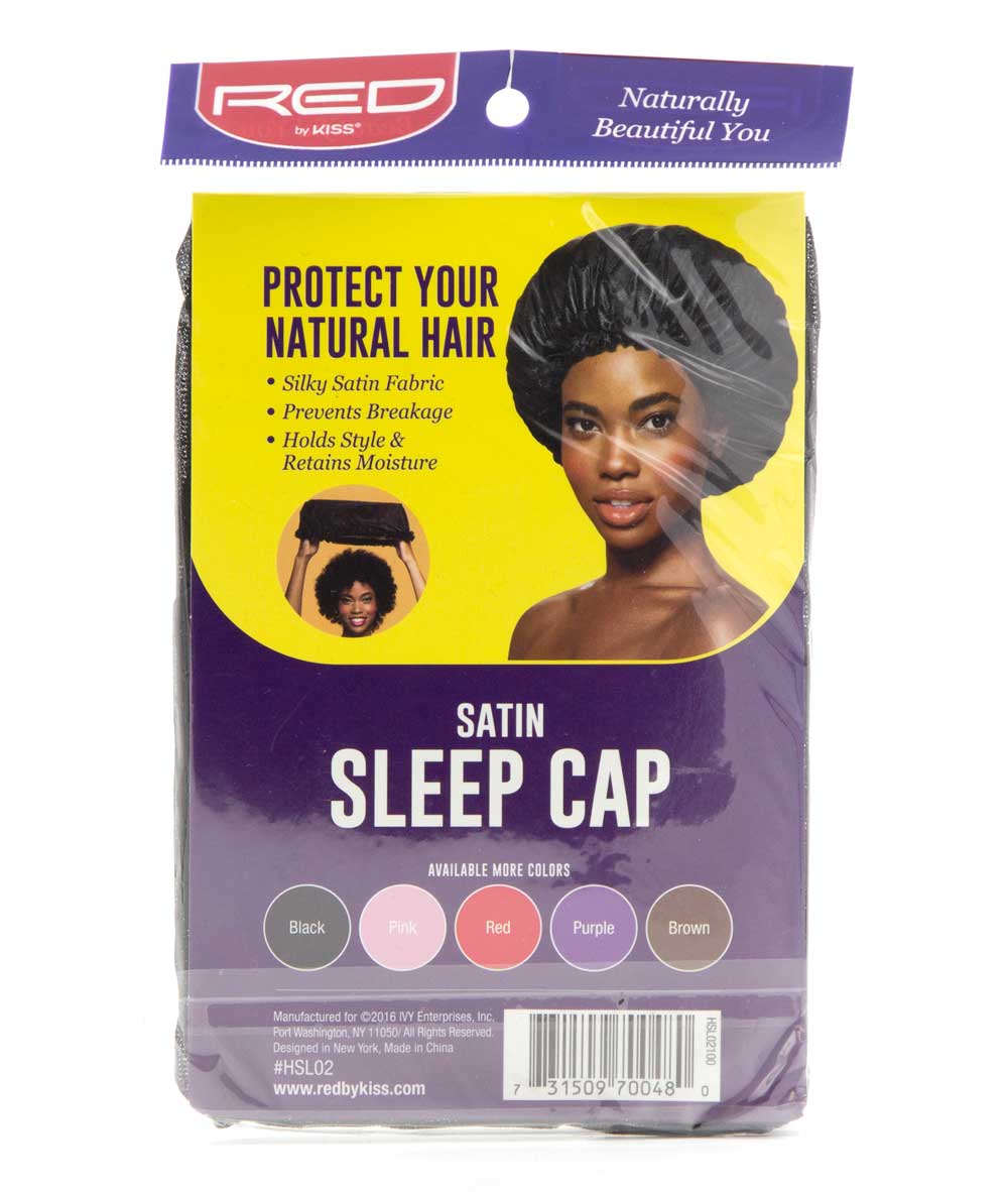 Red By Kiss X-Large Satin Sleep Cap #Hsl02 [Balck], ACCESSORIES JEWELRY FASHION - Cloré Beauty