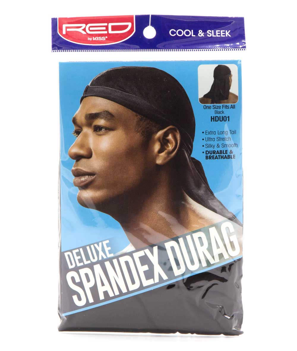 Red By Kiss Deluxe Spandex Durag #Hdu01 [Black], ACCESSORIES JEWELRY FASHION - Cloré Beauty