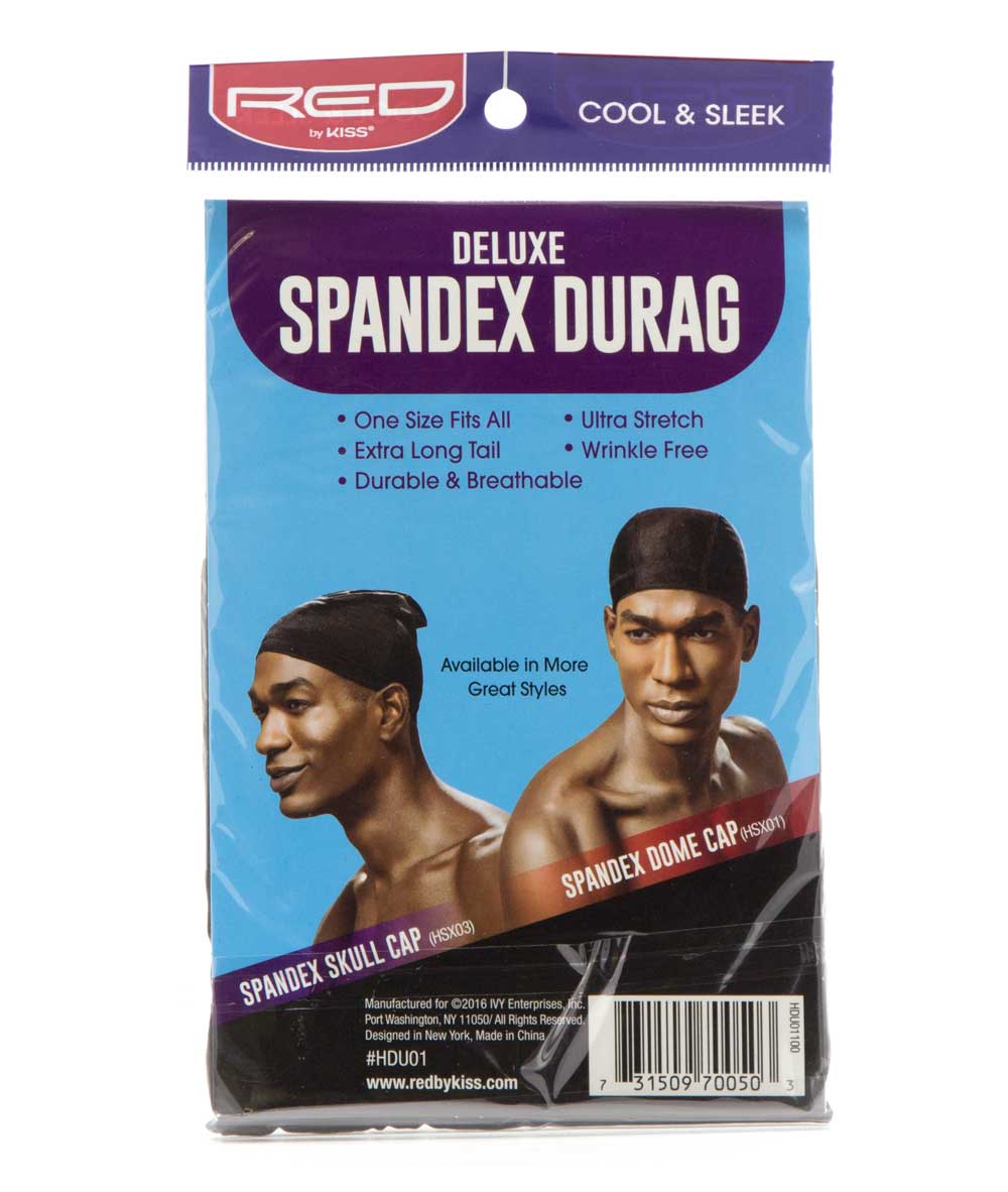 Red By Kiss Deluxe Spandex Durag #Hdu01 [Black], ACCESSORIES JEWELRY FASHION - Cloré Beauty