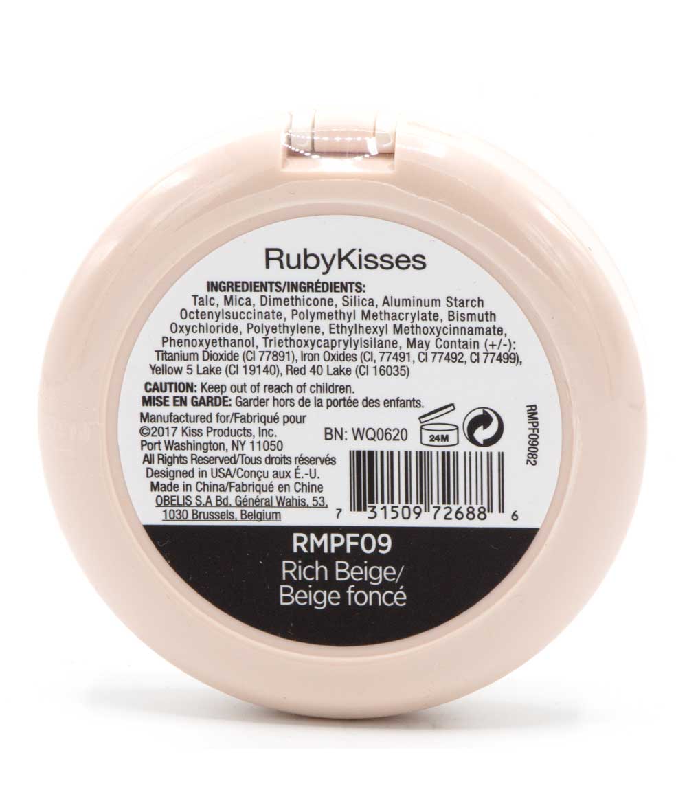 Ruby Kisses Never Touch Up Matte Finish Powder Foundation 10 G #Rmpf