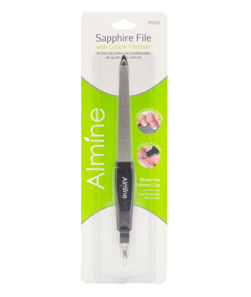 Almine Sapphire File With Cuticle Trimmer 