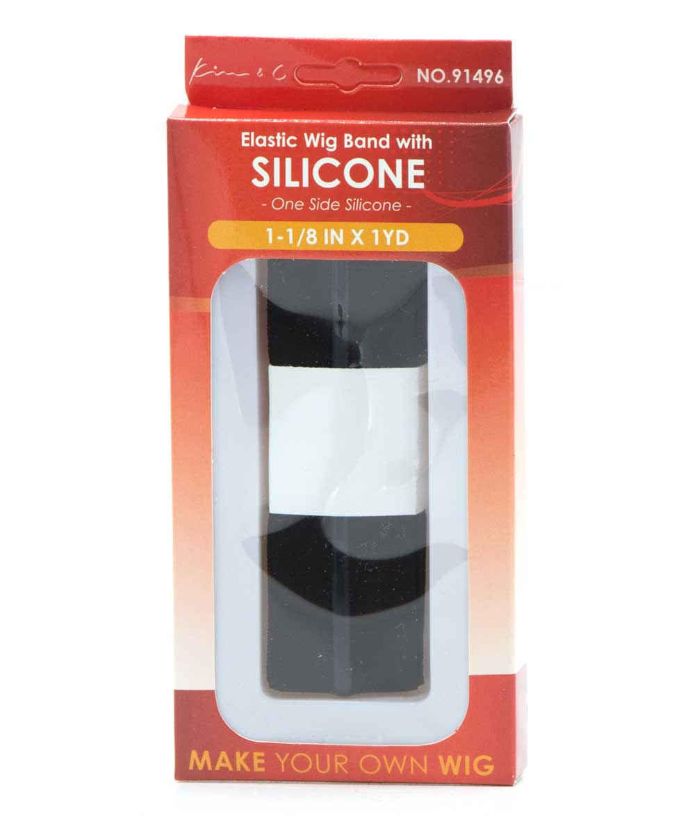 Kim & C Make Your Own Wig Elastic Wig Band With Silicone [One Side Silicone] [1-1/8 inch X 1Yd] #91496, ACCESSORIES JEWELRY FASHION - Cloré Beauty