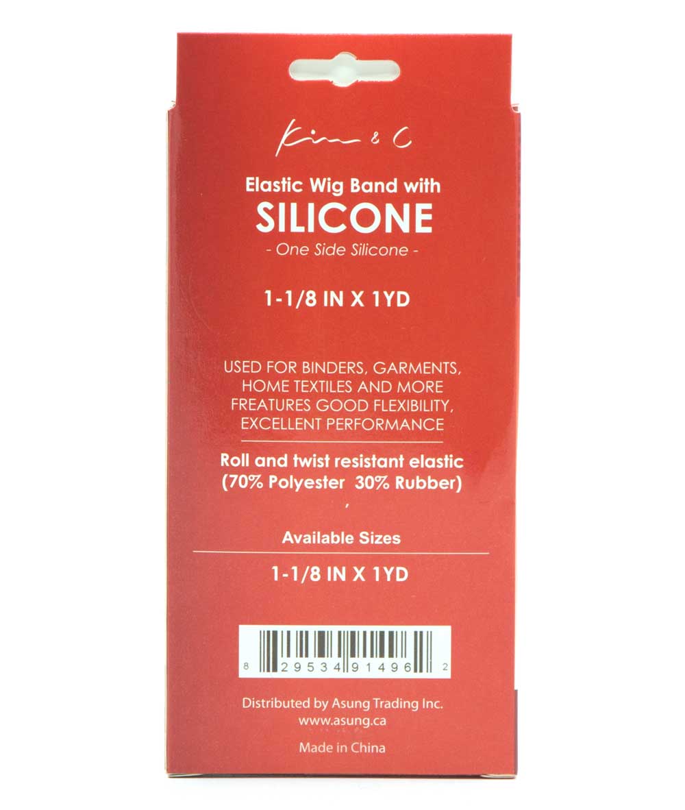 Kim & C Make Your Own Wig Elastic Wig Band With Silicone [One Side Silicone] [1-1/8 inch X 1Yd] #91496, ACCESSORIES JEWELRY FASHION - Cloré Beauty