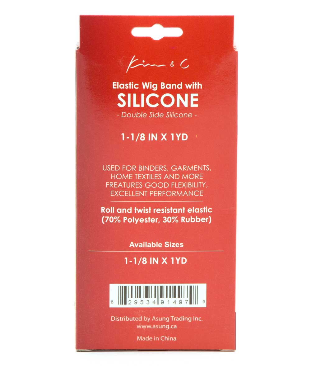 Kim & C Make Your Own Wig Elastic Wig Band With Silicone [Double Side Silicone] [1-1/8 inch X 1Yd] #91497, ACCESSORIES JEWELRY FASHION - Cloré Beauty