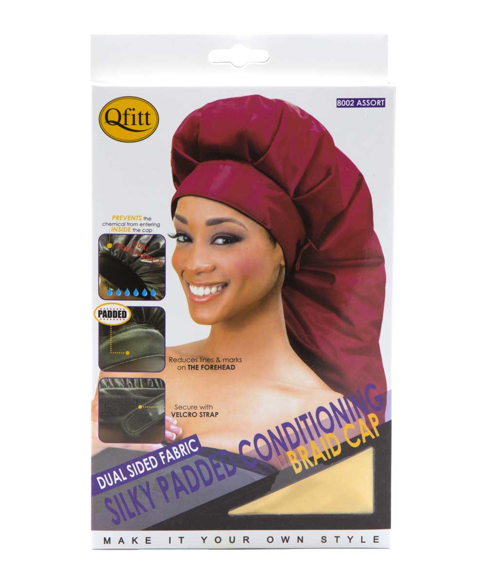 M&M Qfitt Dual Sided Fabric Silky Padded Conditioning Braid Cap