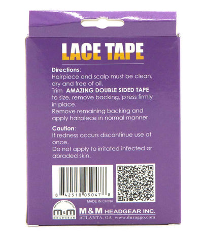 M&M Qfitt Lace Tape Double Sided [1/2 X 5 Yards] #5047