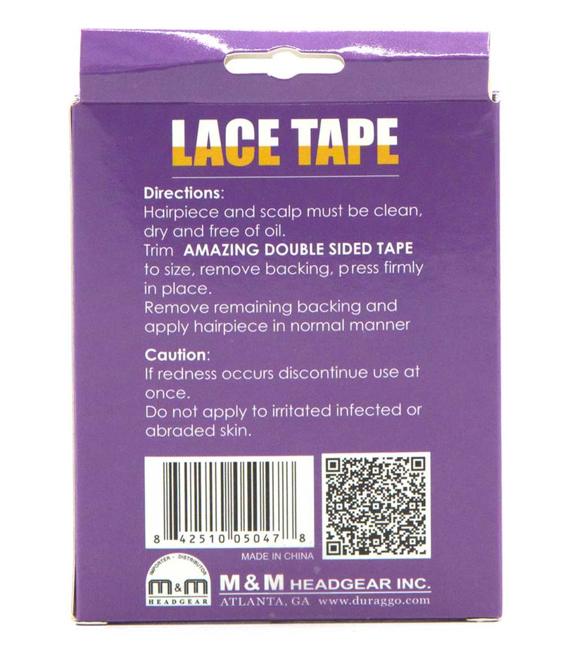 M&M Qfitt Lace Tape Double Sided [1/2 X 5 Yards] 