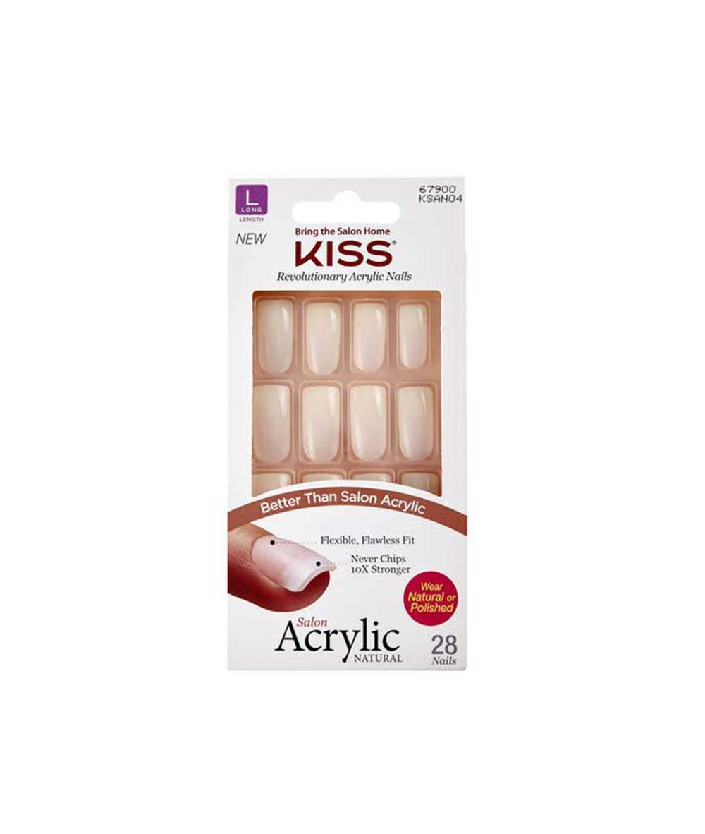 Kiss Acrylic Nails 28 Nails #Ksan, COSMETICS MAKEUP - Cloré Beauty