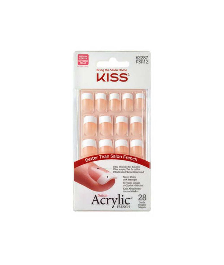 Kiss Salon Acrylic French Kit 28 Nails #Ksa