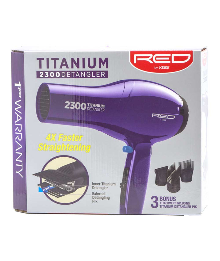 Red By Kiss Titanium 2300 Detangler Blow Dryer #Bd11