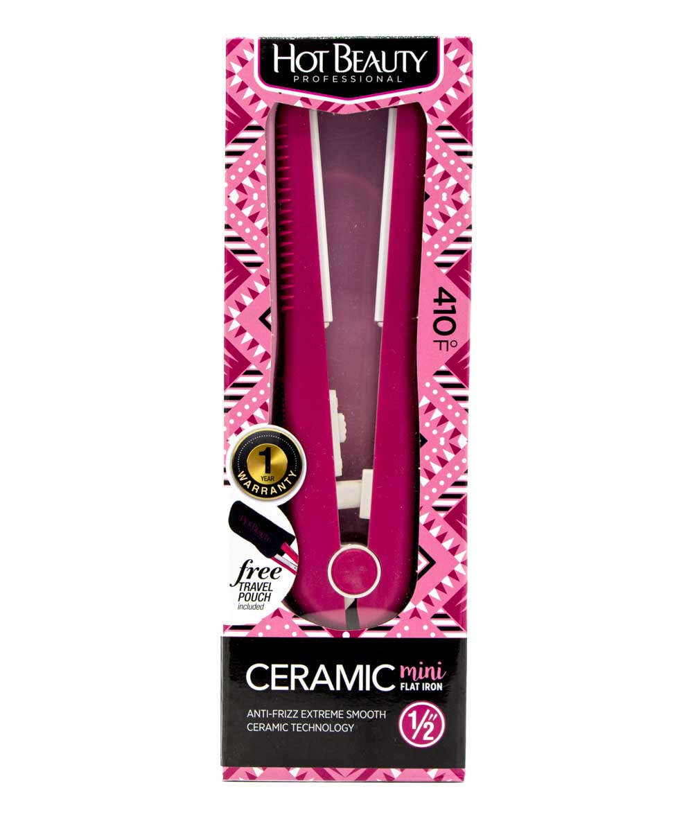 Hot Beauty Ceramic Mini Flat Iron 1/2"