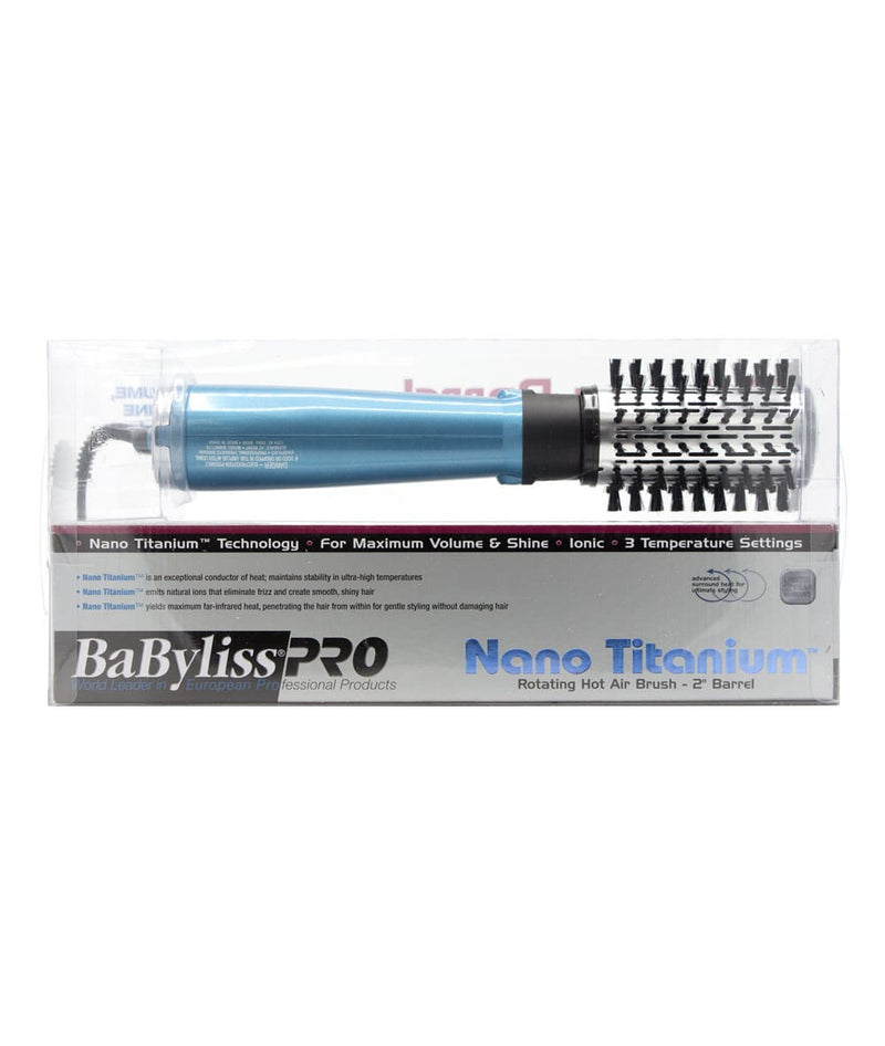 Babyliss Pro Nano Titanium Rotating Barrel Hot Air Brush [2In Barrel] 