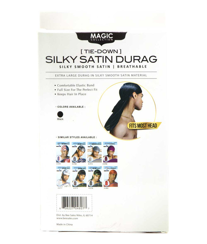 Magic Collection Deluxe Silky Stain Durag #4801Bla [Black]