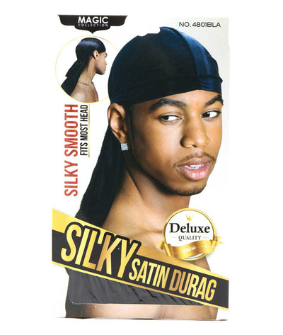 Magic Collection Deluxe Silky Stain Durag #4801Bla [Black]