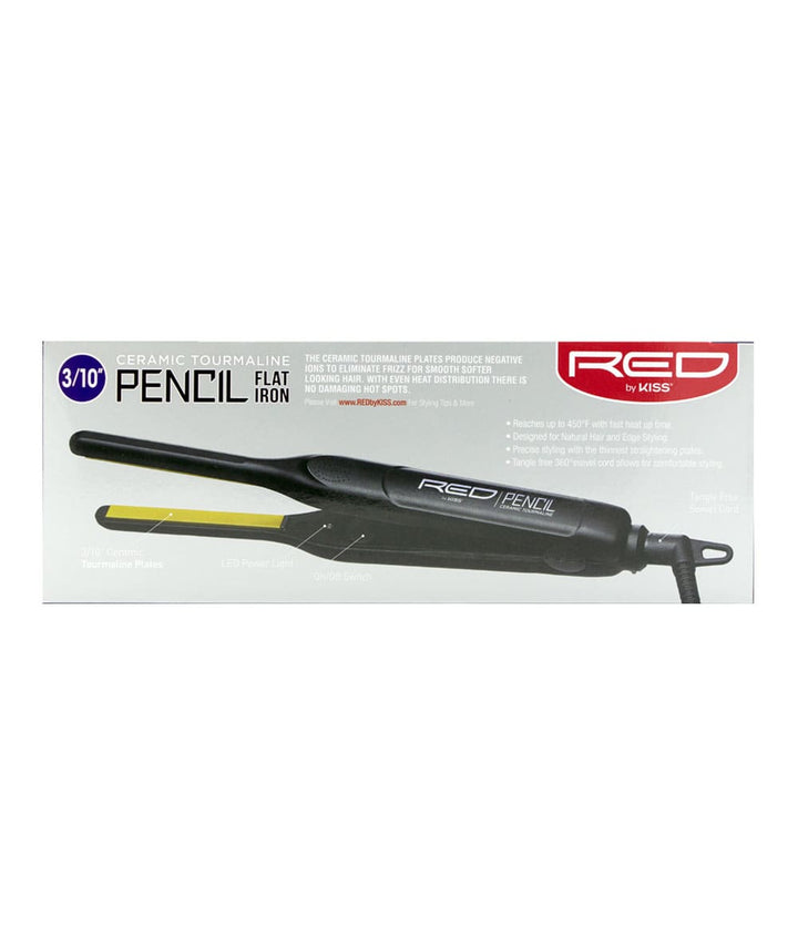 Red By Kiss Pencil Ceramic Tourmaline Flat Iron 3/10" #Fi030