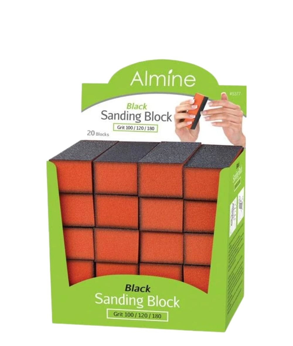 Almine Black Sanding Block Grit 80/120 #5377, COSMETICS MAKEUP - Cloré Beauty