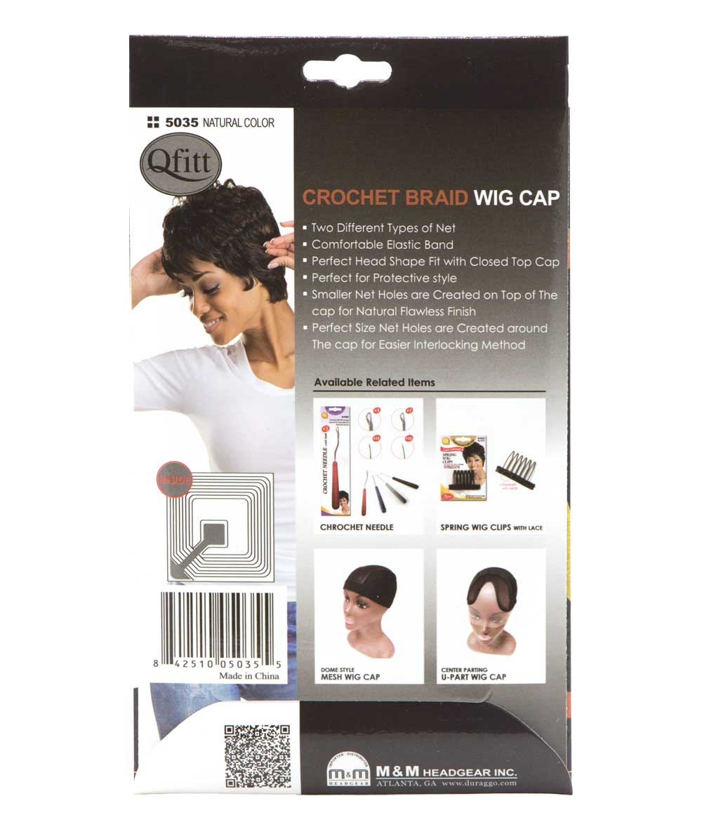 M&M Qfitt Micro Crochet Braid Wig Cap #5035 [Natural Color], ACCESSORIES JEWELRY FASHION - Cloré Beauty