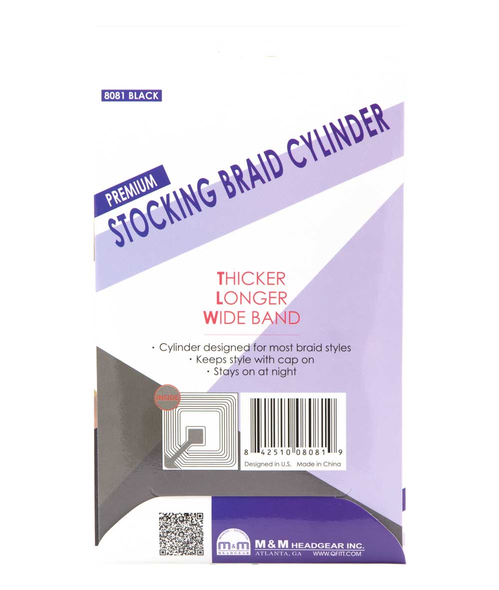 M&M Qfitt Premium Stocking Braid Cylinder #8081 [Black], ACCESSORIES JEWELRY FASHION - Cloré Beauty