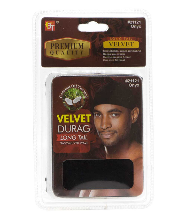 Beauty Town Coconut Oil Treated Velvet Durag Long Tail