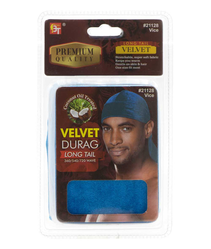 Beauty Town Coconut Oil Treated Velvet Durag Long Tail