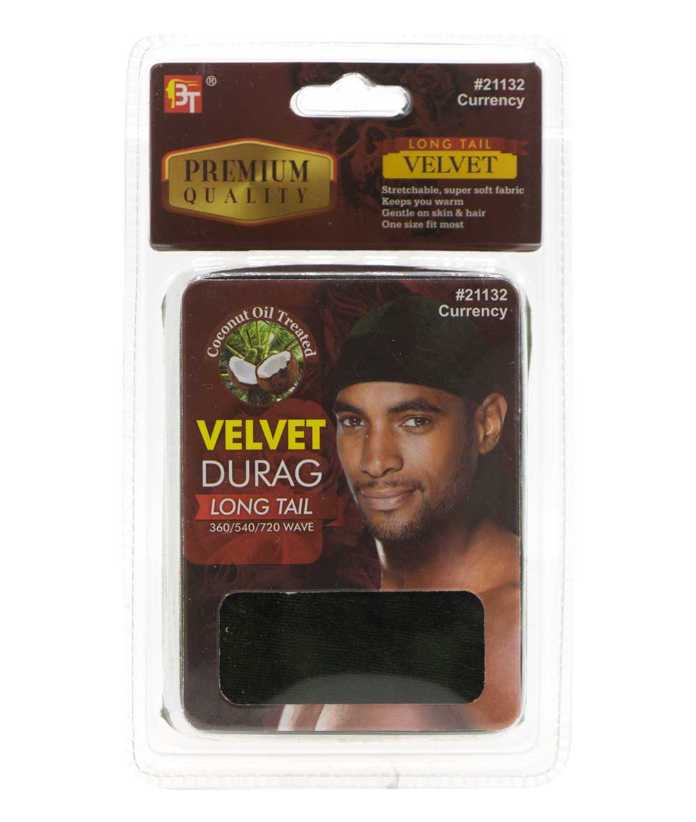 Beauty Town Coconut Oil Treated Velvet Durag Long Tail