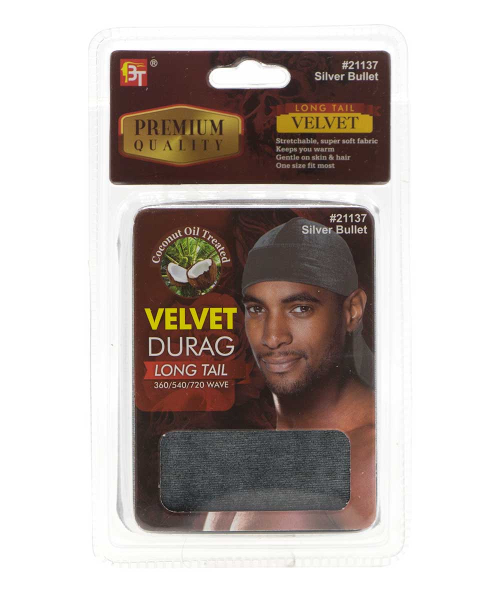 Beauty Town Coconut Oil Treated Velvet Durag Long Tail