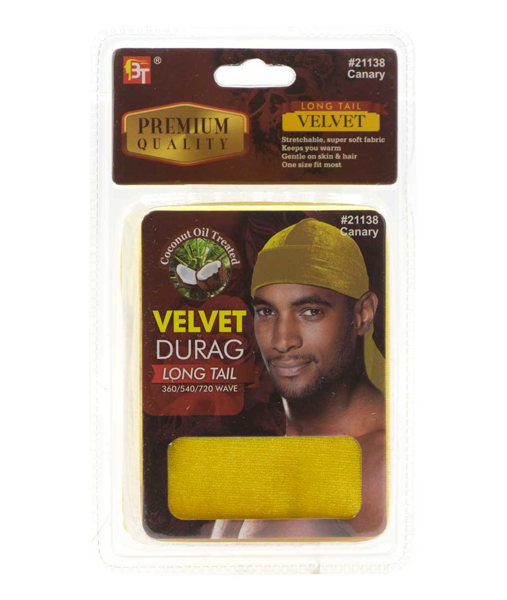 Beauty Town Coconut Oil Treated Velvet Durag Long Tail