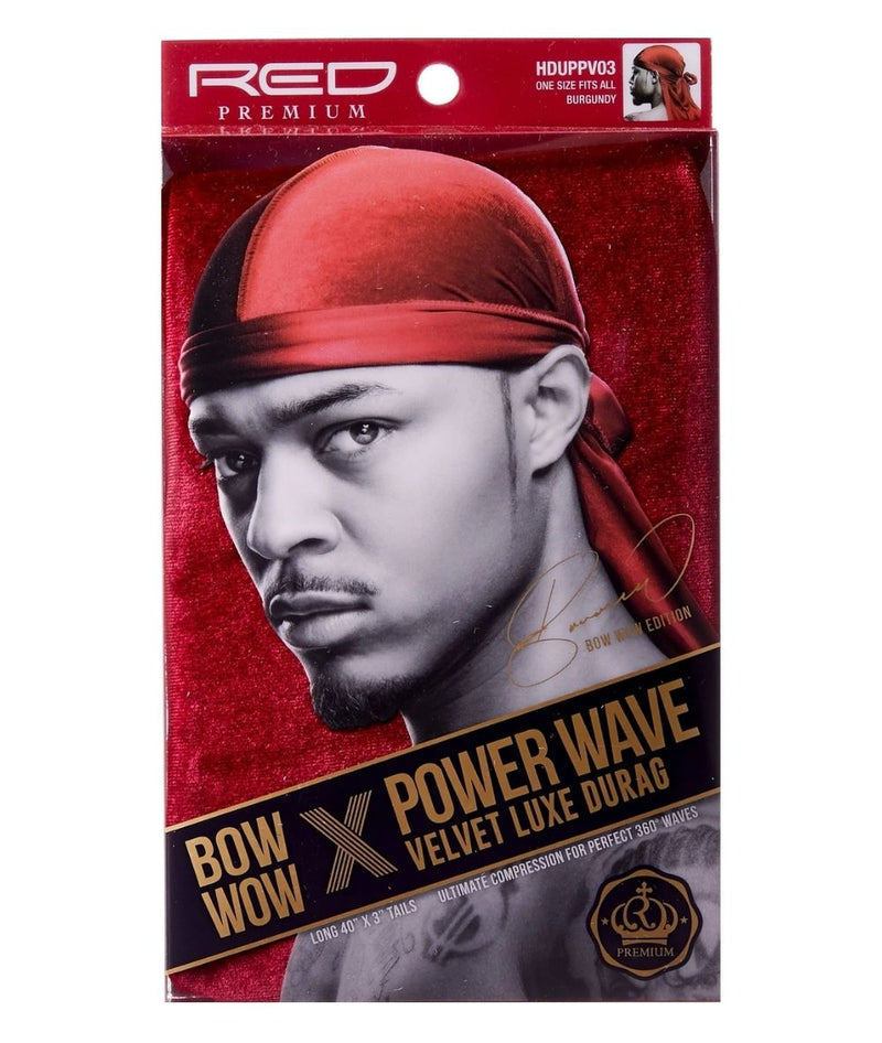 Red By Kiss Bow Wow X Power Wave Velvet Luxe Durag 