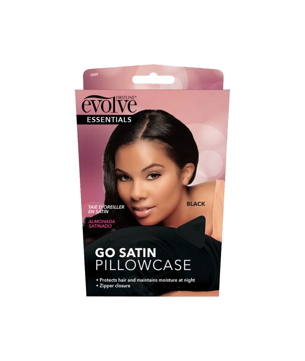Firstline Evolve Essentials Go Satin Pillowcase #2509 [Black], ACCESSORIES JEWELRY FASHION - Cloré Beauty