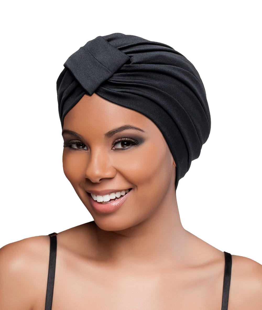Firstline Evolve Silky Turban #602 [Black], Accessory - Cloré Beauty