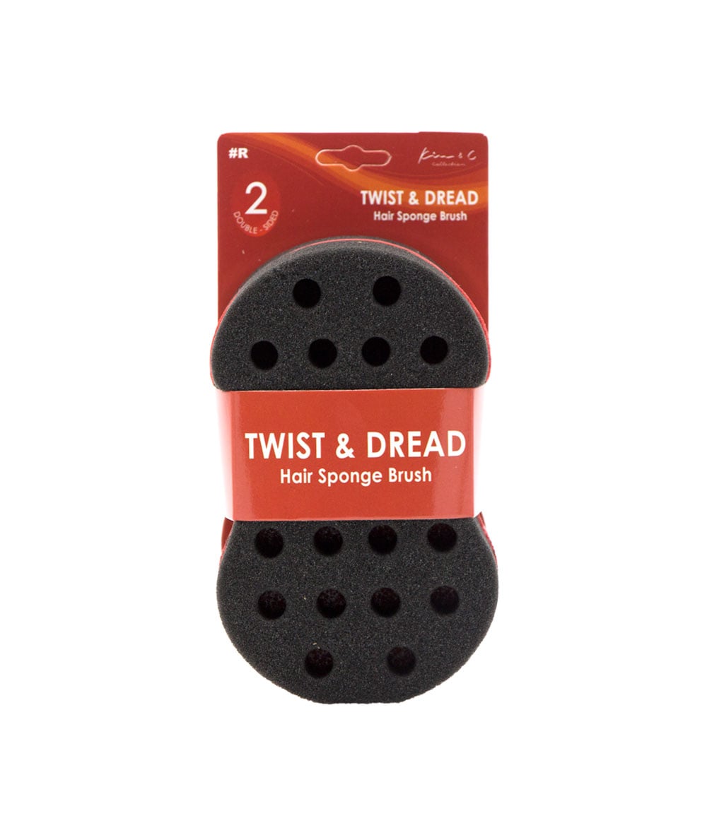 Kim & C Twist & Dread Hair Sponge Brush Double-Sided, HAIR STYLING TOOLS - Cloré Beauty