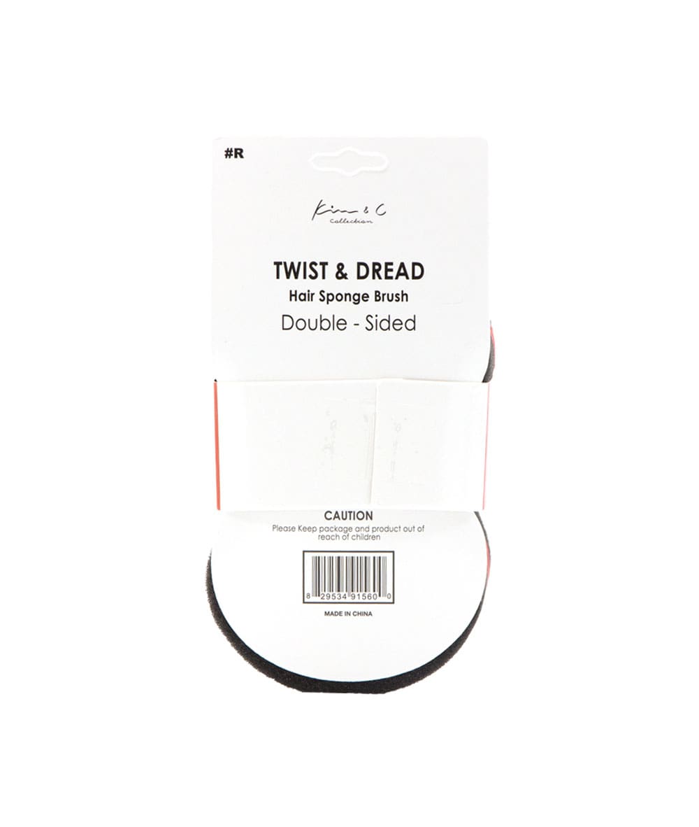 Kim & C Twist & Dread Hair Sponge Brush Double-Sided, HAIR STYLING TOOLS - Cloré Beauty