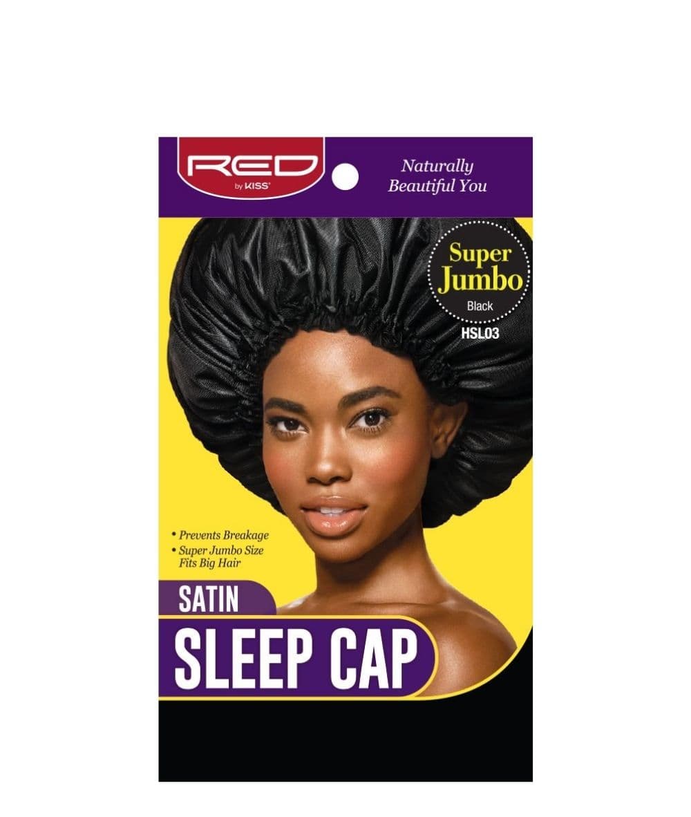 Red By Kiss Satin Sleep Cap Super Jumbo #Hsl03 [Black]