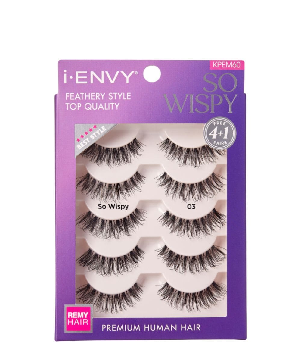 Kiss I-Envy Eyelashes 5 Pairs #Kpem60 [So Wispy 03], COSMETICS MAKEUP - Cloré Beauty