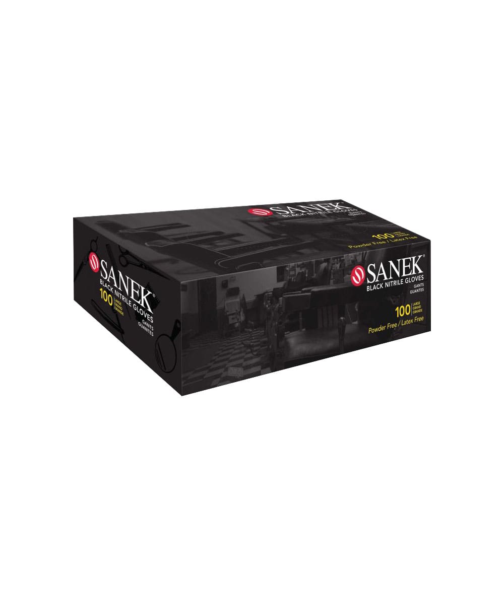 Graham Beauty Sanek Black Nitrile Gloves 100Pcs, ACCESSORIES JEWELRY FASHION - Cloré Beauty