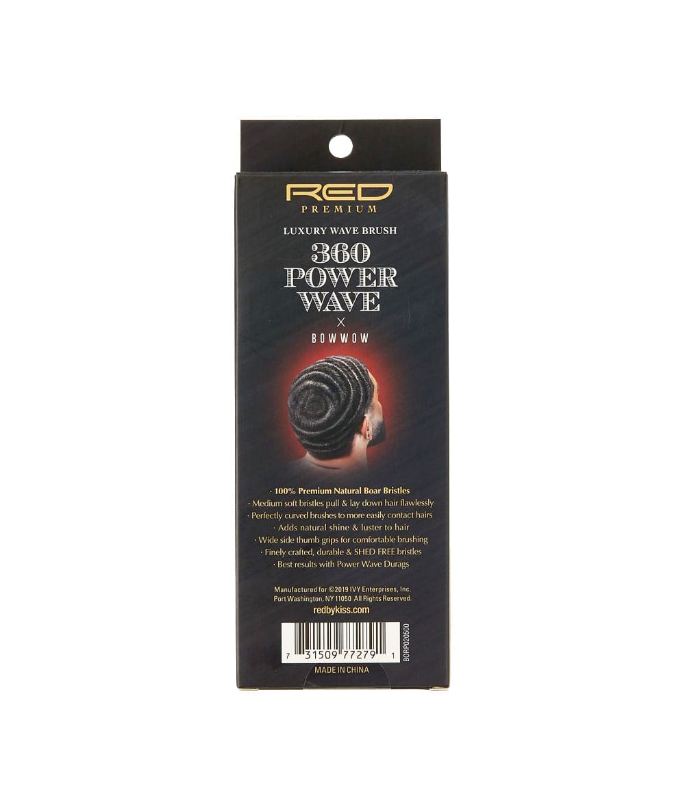 Red By Kiss 360 Power Wave Medium Soft 100% Boar Brush