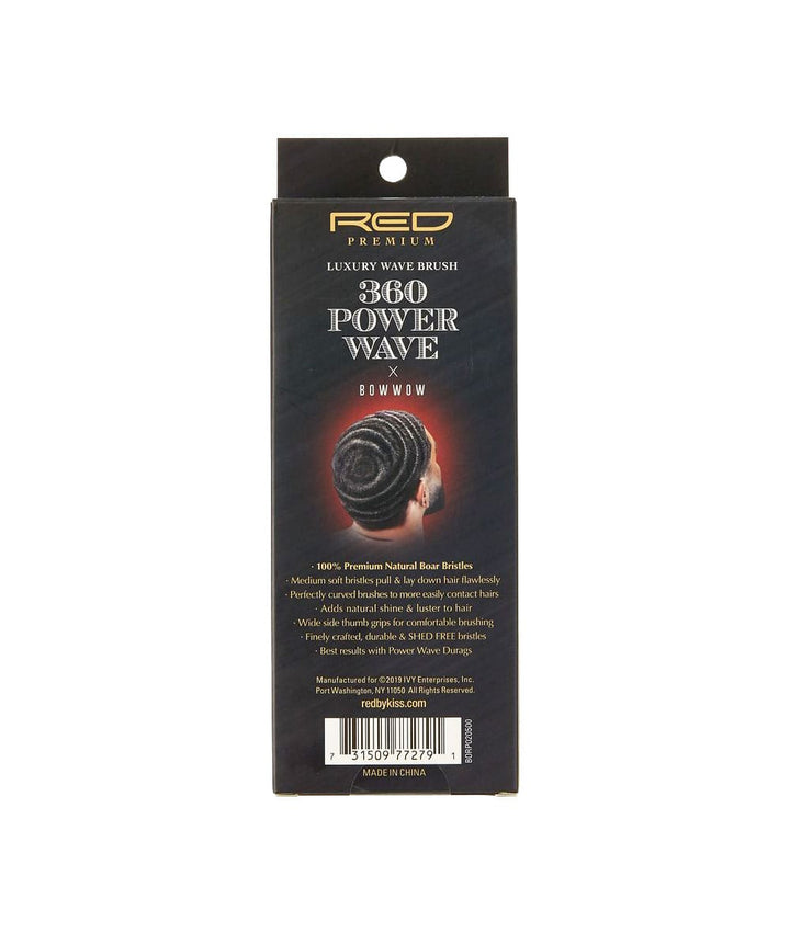 Red By Kiss 360 Power Wave Medium Soft 100% Boar Brush