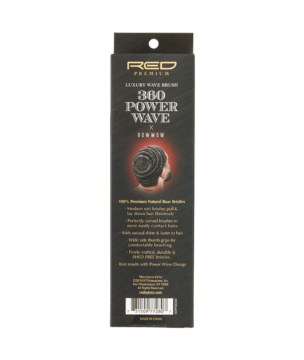 Red By Kiss 360 Power Wave Medium Soft 100% Boar Brush