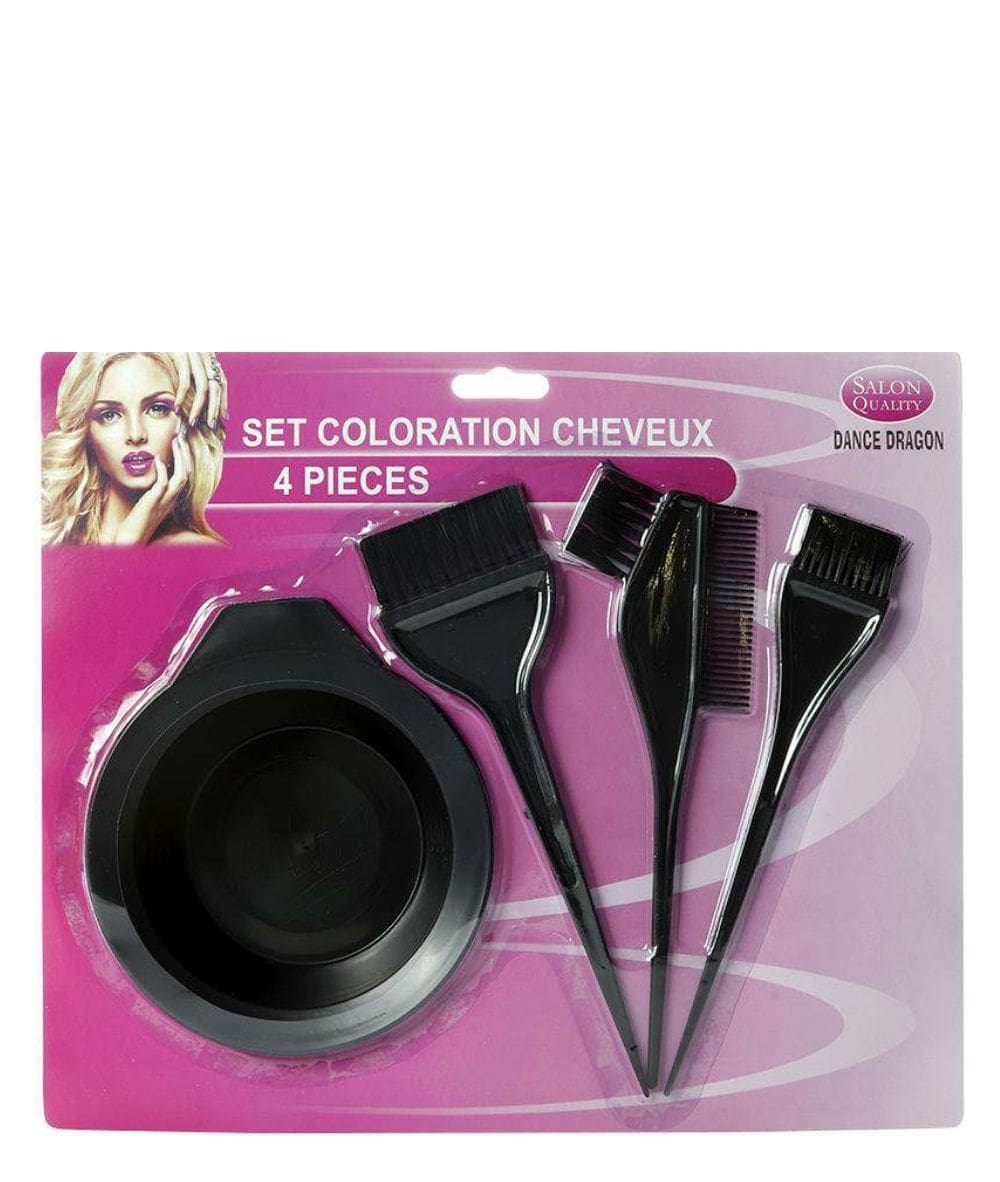 Kim&C Dye Brush Kit 4PCS #Asbs91590 [Tint Bowl+3Dye Brushes], ACCESSORIES JEWELRY FASHION - Cloré Beauty