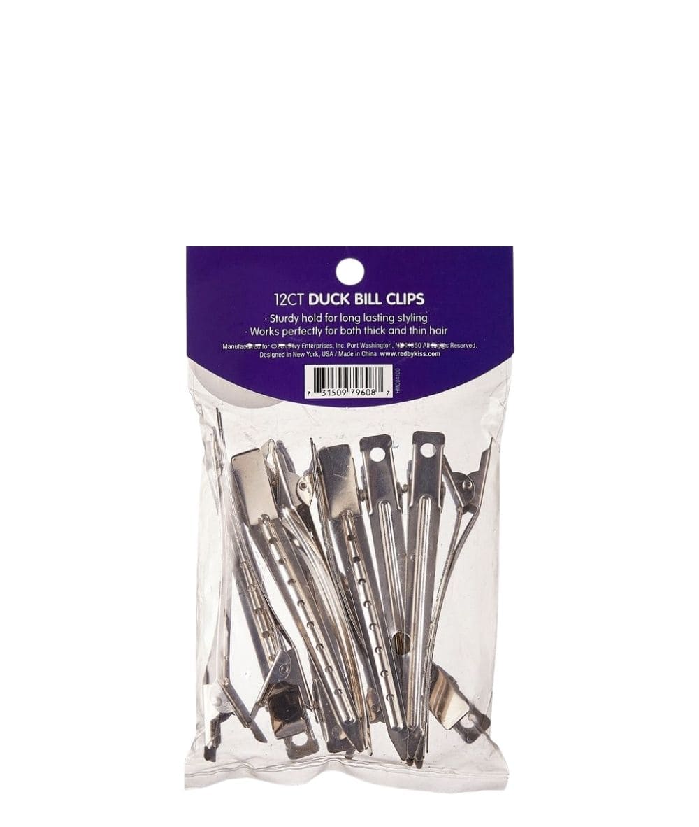 Red By Kiss Duck Bill Clips #Hmc04 12PCS, HAIR STYLING TOOLS - Cloré Beauty
