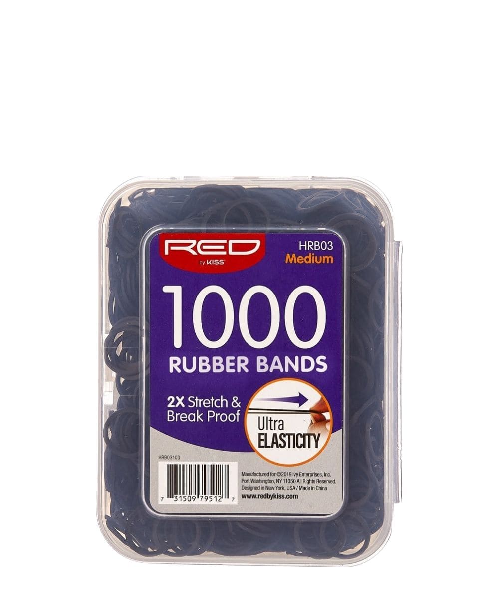 Red By Kiss Rubber Band 1000 PCS #Hrb03 [Medium], HAIR STYLING TOOLS - Cloré Beauty