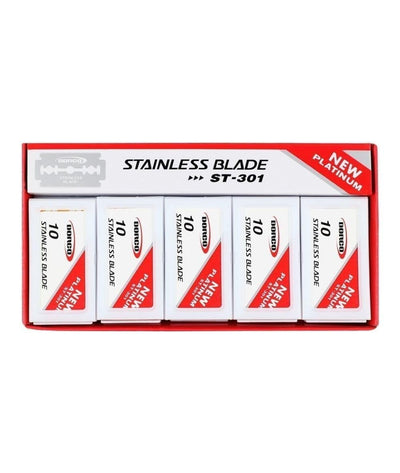 Dorco Stainless Blade Double Sided 10 PCS New Platnium #St-301 [Red]