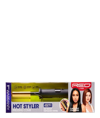 Red By Kiss Hot Styler Pressing Comb #Hc01