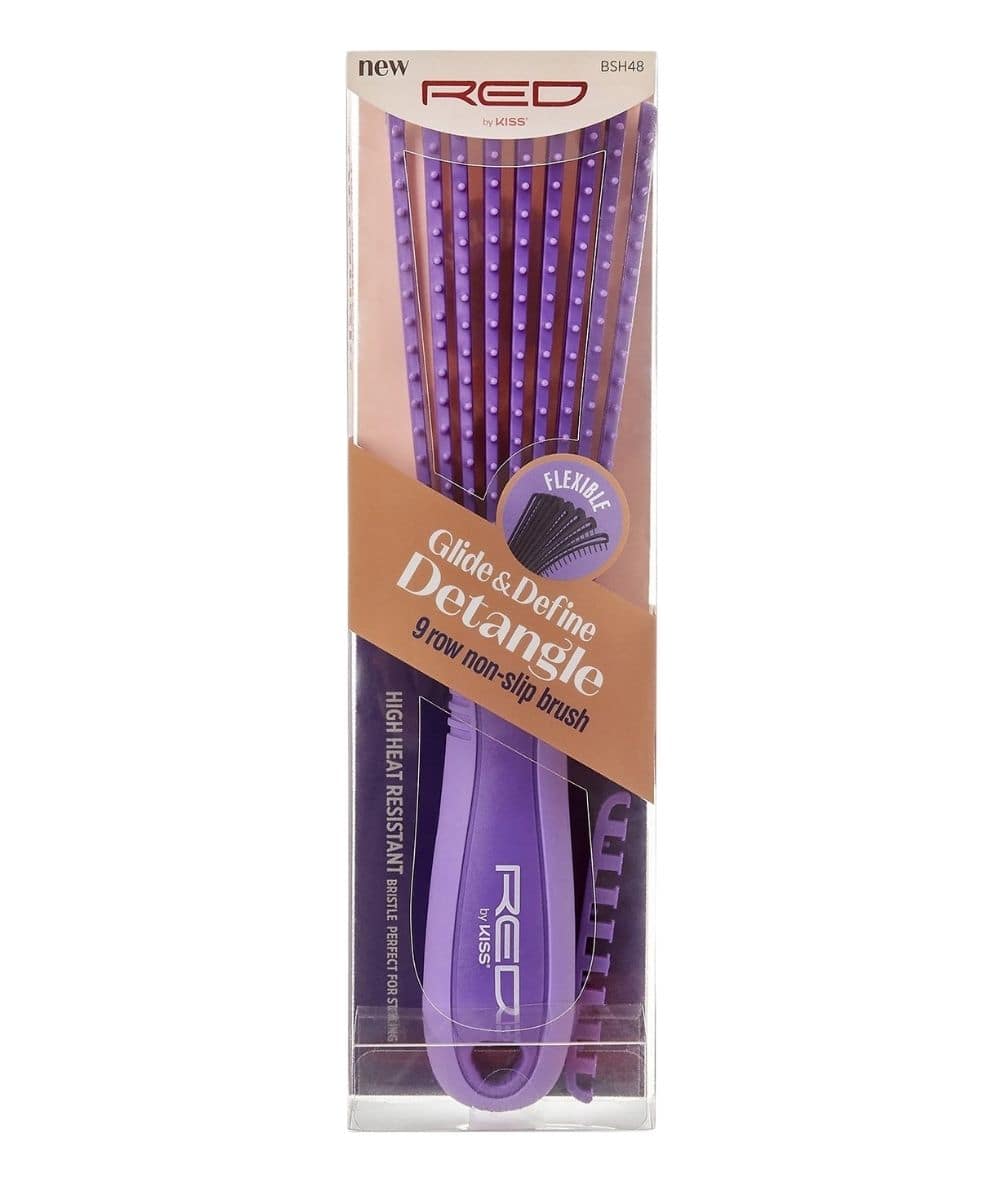 Red By Kiss Ez Glide & Define Detangle Brush [Purpple] #HH63