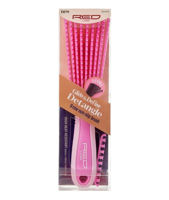 Red By Kiss Ez Glide & Define Detangle Brush [Pink] #HH64