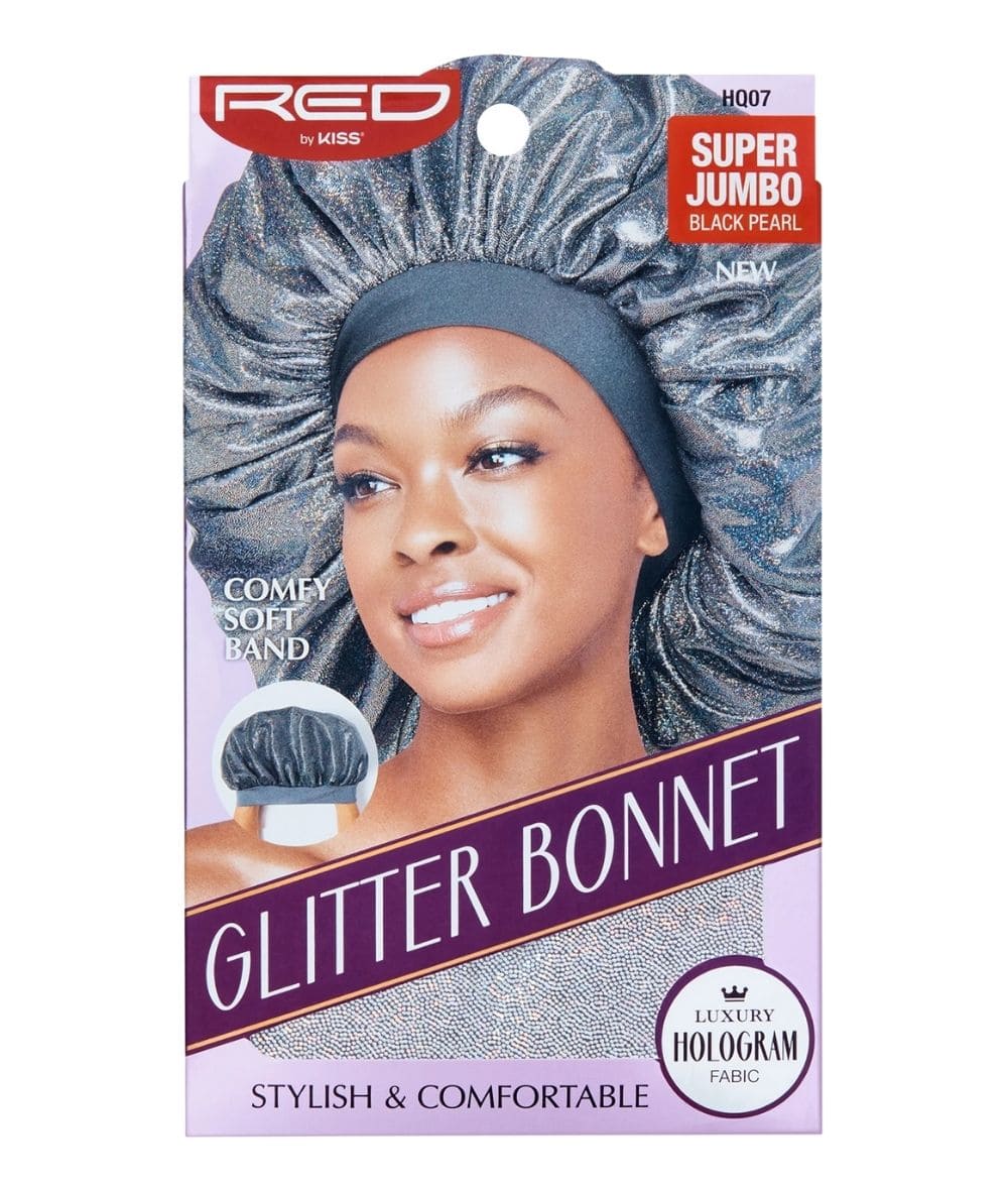 Red By Kiss Glitter Bonnet Super Jumbo [Black Pearl] #Hq07, ACCESSORIES JEWELRY FASHION - Cloré Beauty
