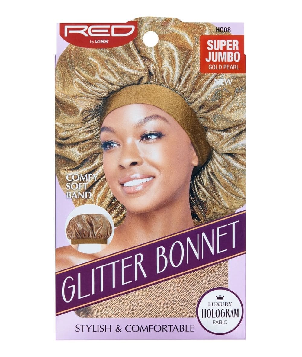 Red By Kiss Glitter Bonnet Super Jumbo [Gold Pearl] #Hq08, Accessory - Cloré Beauty
